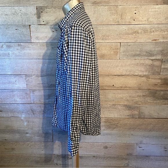 💥5/$25 Joe men’s black & white button up shirt in size large - Picture 2 of 10